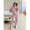 imageTrendy Queen Sweatsuits Women 2 Piece Outfit Two Piece Lounge Sets Hoodies and Sweatpants Fall Fashion Clothes 2025 TracksuitDarkpink