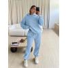imageTrendy Queen Sweatsuits Women 2 Piece Outfit Two Piece Lounge Sets Hoodies and Sweatpants Fall Fashion Clothes 2025 TracksuitLightblue