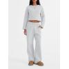 imageTrendy Queen Sweatsuits Women 2 Piece Outfits Lounge Matching Sets Comfy Clothing Two Piece Sweat Set Tracksuits Fashion 2025Grey