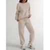 imageTrendy Queen Sweatsuits Women 2 Piece Outfits Two Piece Crewneck Sweatshirts Sets Lounge Fall Sweatpants 2025 TracksuitsCoffeegrey