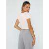 imageTrendy Queen Womens Square Neck Going Out Crop Tops Short Sleeve T Shirts Summer Cute Clothes Basics TeesLightapricot