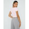 imageTrendy Queen Womens Square Neck Going Out Crop Tops Short Sleeve T Shirts Summer Cute Clothes Basics TeesPink