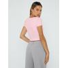 imageTrendy Queen Womens Square Neck Going Out Crop Tops Short Sleeve T Shirts Summer Cute Clothes Basics TeesSakurapink