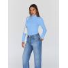 imageTrendy Queen Womens Turtleneck Long Sleeve Shirts Fall Fashion Basic Thermal Underwear Tops Winter Clothes 2025Baby Blue