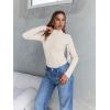 imageTrendy Queen Womens Turtleneck Long Sleeve Shirts Fall Fashion Basic Thermal Underwear Tops Winter Clothes 2025Beige