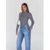imageTrendy Queen Womens Turtleneck Long Sleeve Shirts Fall Fashion Basic Thermal Underwear Tops Winter Clothes 2025Grey