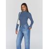 imageTrendy Queen Womens Turtleneck Long Sleeve Shirts Fall Fashion Basic Thermal Underwear Tops Winter Clothes 2025Haze Blue