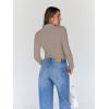 imageTrendy Queen Womens Turtleneck Long Sleeve Shirts Fall Fashion Basic Thermal Underwear Tops Winter Clothes 2025Khaki
