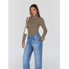 imageTrendy Queen Womens Turtleneck Long Sleeve Shirts Fall Fashion Basic Thermal Underwear Tops Winter Clothes 2025Light Brown