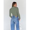 imageTrendy Queen Womens Turtleneck Long Sleeve Shirts Fall Fashion Basic Thermal Underwear Tops Winter Clothes 2025Light Green