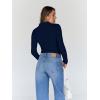 imageTrendy Queen Womens Turtleneck Long Sleeve Shirts Fall Fashion Basic Thermal Underwear Tops Winter Clothes 2025Navy