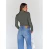 imageTrendy Queen Womens Turtleneck Long Sleeve Shirts Fall Fashion Basic Thermal Underwear Tops Winter Clothes 2025Olive