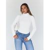 imageTrendy Queen Womens Turtleneck Long Sleeve Shirts Fall Fashion Basic Thermal Underwear Tops Winter Clothes 2025White