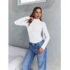 imageTrendy Queen Womens Turtleneck Long Sleeve Shirts Fall Fashion Basic Thermal Underwear Tops Winter Clothes 2025White