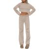 imageTrendy Queen Sweatsuits Women 2 Piece Outfits Lounge Matching Sets Comfy Clothing Two Piece Sweat Set Tracksuits Fashion 2025Coffeegrey