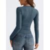 imageTrendy Queen Long Sleeve Shirts for Women 2024 Fall Fashion V Neck Basics Crop Tops Layering Slim Fitted Y2K TopsHaze Blue