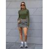 imageTrendy Queen Womens Boat Neck Tops Long Sleeve Shirts Casual Fitted Tee Shirts Solid Color Fall Basic ClothesArmygreen