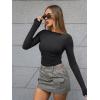 imageTrendy Queen Womens Boat Neck Tops Long Sleeve Shirts Casual Fitted Tee Shirts Solid Color Fall Basic ClothesBlack