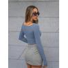 imageTrendy Queen Womens Boat Neck Tops Long Sleeve Shirts Casual Fitted Tee Shirts Solid Color Fall Basic ClothesBluepurple