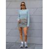 imageTrendy Queen Womens Boat Neck Tops Long Sleeve Shirts Casual Fitted Tee Shirts Solid Color Fall Basic ClothesLightblue