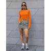 imageTrendy Queen Womens Boat Neck Tops Long Sleeve Shirts Casual Fitted Tee Shirts Solid Color Fall Basic ClothesOrange