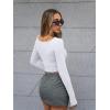 imageTrendy Queen Womens Boat Neck Tops Long Sleeve Shirts Casual Fitted Tee Shirts Solid Color Fall Basic ClothesWhite