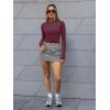 imageTrendy Queen Womens Boat Neck Tops Long Sleeve Shirts Casual Fitted Tee Shirts Solid Color Fall Basic ClothesWinered