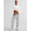 imageTrendy Queen Womens Long Sleeve Crop Tops Basic Ribbed Slim Fitted Shirts Casual Fall Fashion Y2k Teen Girl ClothesWhite