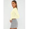 imageTrendy Queen Womens Long Sleeve Crop Tops Basic Slim Fitted Shirts Casual Fashion 2025 Going Out Y2k Tops Teen Girl ClothesLemon Yellow