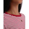 imageTrendy Queen Womens Long Sleeve Striped TShirts Crewneck Neck Tops Slim Fit Fall Fashion Trendy Outfits Clothes 2025Seredwhite