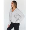 imageTrendy Queen Hoodies for Women Full Zip Up Cropped Sweatshirts Jackets Casual Comfy Gym Tops Fall Outfits Winter Clothes 2024Grey