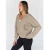 imageTrendy Queen Hoodies for Women Full Zip Up Cropped Sweatshirts Jackets Casual Comfy Gym Tops Fall Outfits Winter Clothes 2024Khaki
