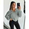 imageTrendy Queen Hoodies for Women Full Zip Up Cropped Sweatshirts Jackets Casual Comfy Gym Tops Fall Outfits Winter Clothes 2024Lightgreen