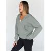 imageTrendy Queen Hoodies for Women Full Zip Up Cropped Sweatshirts Jackets Casual Comfy Gym Tops Fall Outfits Winter Clothes 2024Lightgreen