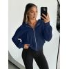 imageTrendy Queen Hoodies for Women Full Zip Up Cropped Sweatshirts Jackets Casual Comfy Gym Tops Fall Outfits Winter Clothes 2024Navy