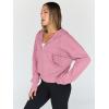 imageTrendy Queen Hoodies for Women Full Zip Up Cropped Sweatshirts Jackets Casual Comfy Gym Tops Fall Outfits Winter Clothes 2024Pink