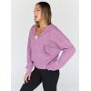 imageTrendy Queen Hoodies for Women Full Zip Up Cropped Sweatshirts Jackets Casual Comfy Gym Tops Fall Outfits Winter Clothes 2024Pinkpurple
