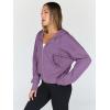 imageTrendy Queen Hoodies for Women Full Zip Up Cropped Sweatshirts Jackets Casual Comfy Gym Tops Fall Outfits Winter Clothes 2024Purple