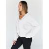 imageTrendy Queen Hoodies for Women Full Zip Up Cropped Sweatshirts Jackets Casual Comfy Gym Tops Fall Outfits Winter Clothes 2024White