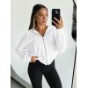 imageTrendy Queen Hoodies for Women Full Zip Up Cropped Sweatshirts Jackets Casual Comfy Gym Tops Fall Outfits Winter Clothes 2024White