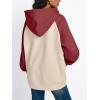 imageTrendy Queen Oversized Hoodies for Women Pullover Fleece Fall Sweatshirts Fashion Y2K Outfits Clothes 2025Apricot Winered
