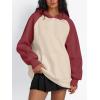 imageTrendy Queen Oversized Hoodies for Women Pullover Fleece Fall Sweatshirts Fashion Y2K Outfits Clothes 2025Apricot Winered