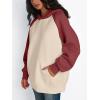 imageTrendy Queen Oversized Hoodies for Women Pullover Fleece Fall Sweatshirts Fashion Y2K Outfits Clothes 2025Apricot Winered