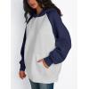 imageTrendy Queen Oversized Hoodies for Women Pullover Fleece Fall Sweatshirts Fashion Y2K Outfits Clothes 2025Grey Navy