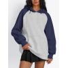 imageTrendy Queen Oversized Hoodies for Women Pullover Fleece Fall Sweatshirts Fashion Y2K Outfits Clothes 2025Grey Navy