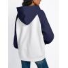 imageTrendy Queen Oversized Hoodies for Women Pullover Fleece Fall Sweatshirts Fashion Y2K Outfits Clothes 2025White Navy