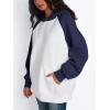imageTrendy Queen Oversized Hoodies for Women Pullover Fleece Fall Sweatshirts Fashion Y2K Outfits Clothes 2025White Navy