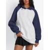 imageTrendy Queen Oversized Hoodies for Women Pullover Fleece Fall Sweatshirts Fashion Y2K Outfits Clothes 2025White Navy