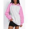 imageTrendy Queen Oversized Hoodies for Women Pullover Fleece Fall Sweatshirts Fashion Y2K Outfits Clothes 2025White Pink