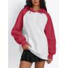 imageTrendy Queen Oversized Hoodies for Women Pullover Fleece Fall Sweatshirts Fashion Y2K Outfits Clothes 2025White Red
